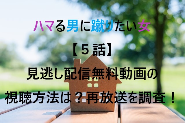 ハマる男に蹴りたい女【５話】見逃し配信無料動画の視聴方法は？再放送を調査！