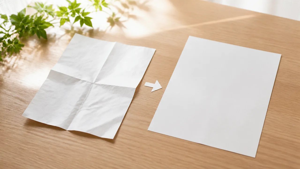 折れた紙を元に戻す方法は?きれいに伸ばすコツと注意点