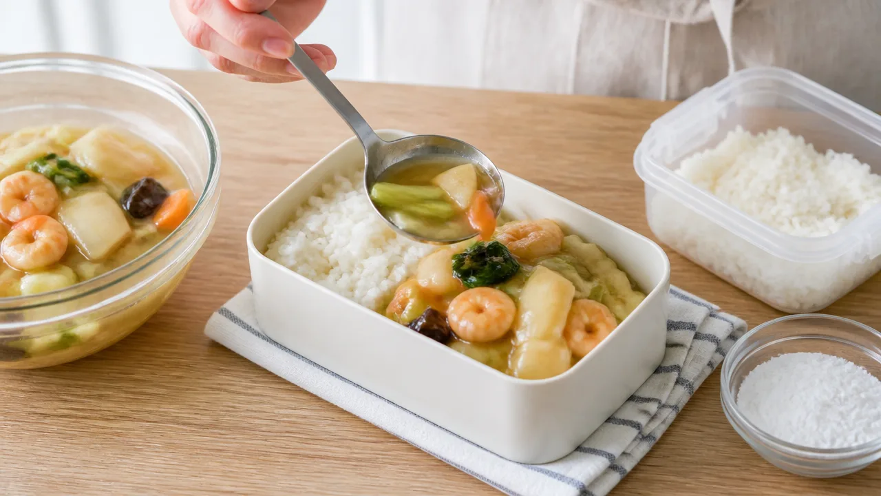 中華丼のお弁当の持って行き方|汁漏れしにくい詰め方と保存のコツ
